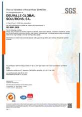 Certificado ISO 9001 · Atex Delvalle