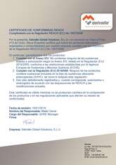 CERTIFICADO REACH · Atex Delvalle