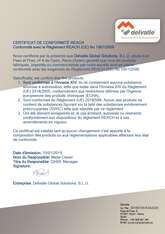 CERTIFICAT REACH · Atex Delvalle