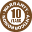 Logo 10 שנים אנטי קורוזיה · Atex Delvalle